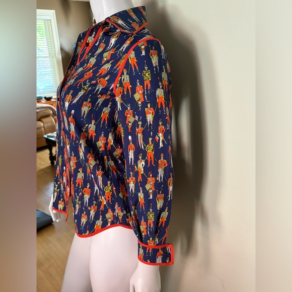 Vintage King James Bold Print Blouse - Picture 5 of 8